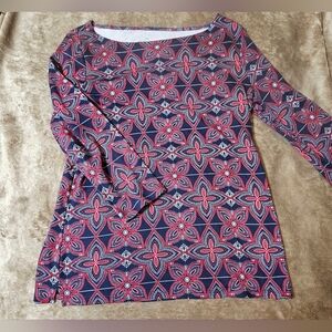 Talbots Multicolor Crew Neck Long Sleeve